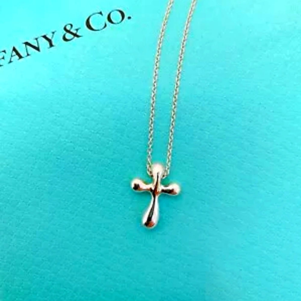 Tiffany & Co Silver Elsa Peretti Cross necklace